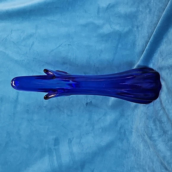 MCM swung vase, cobalt blue, 11" tall, great condition. - Picture 4 of 7